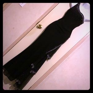 Black and silver detail Evening dress